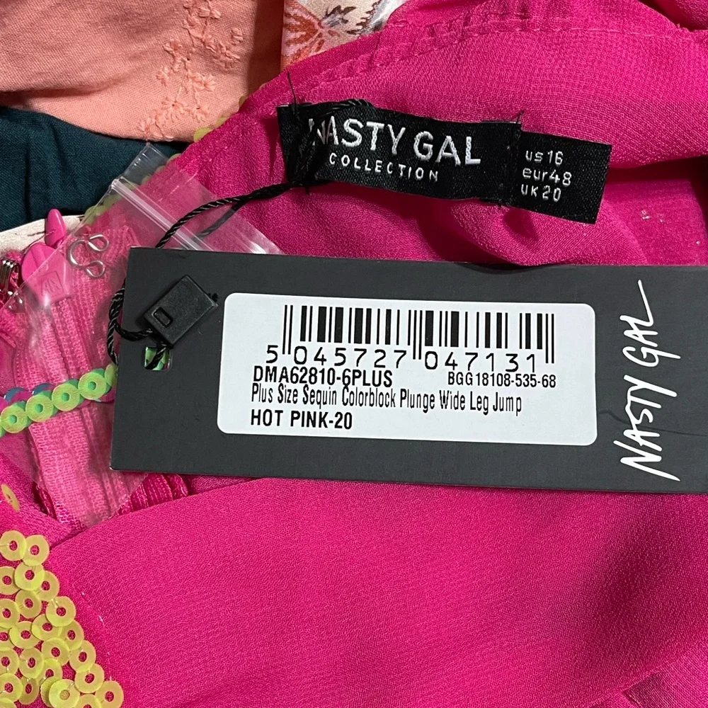 Nasty Gal Multicolor Sequin Chevron Jumpsuit - Pink, Green, Blue, Gold - Picture 8 of 8